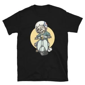 Skull Vespa Rider T-Shirt