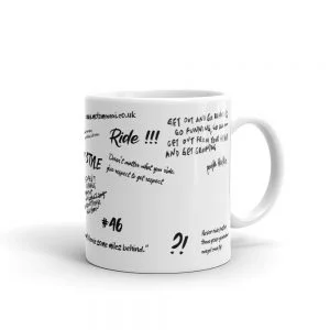 Dinosaur Riding Vespa Mug